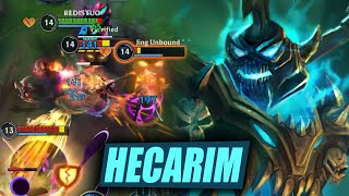 Wild Rift Hecarim Jungle gameplay in Season 12 Build amp Runes [upl. by Dachy]