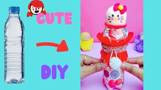 DIY Pencil box with water bottle  Cute gift idea  miniature  Diy  Easy craft  School project [upl. by Ecnaiva]