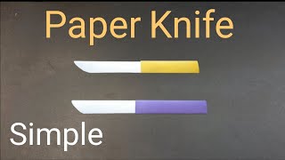 Origami Knife Easy  How to make Paper Knife  Paper Sword  Origami Weapons Easy  Paper Craft [upl. by Nairolf]