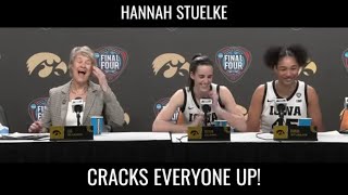 Iowas Hannah Stuelke says Caitlin Clark talks too much iowahakeyes viral caitlinclark [upl. by Adao]