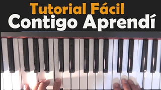 CONTIGO APRENDÍ TUTORIAL PIANO [upl. by Asserrac841]