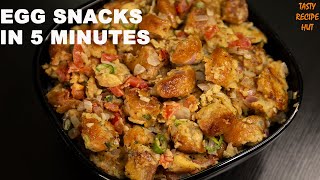 Quick amp Healthy Egg Bread Scramble  Egg Snacks [upl. by Rapsag795]