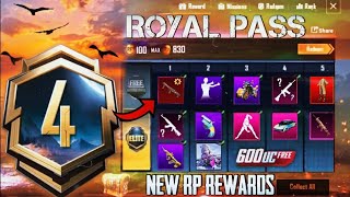 🔥A4 ROYAL PASS  1 TO 100 RP REWARDS  ACE 4 ROYAL PASS LEAKS  A4 ROYAL PASS PUBG MOBILEBGMI [upl. by Stormi955]