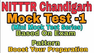 Mock Test1  NITTTR Chandigarh Recruitment 2023 Special Education [upl. by Ahsilef846]