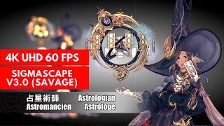 FFXIV STORMBLOOD SIGMASCAPE V30 SAVAGE  ASTROLOGIAN GAMEPLAY 102 4K60FPS [upl. by Nibas]