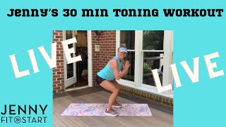 UNSCRIPTED  Jennys full body 30 min toning workout [upl. by Trebo]