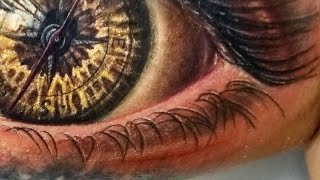 Tattoo Timelapse  NAUTICAL EYE by Sailing NINJA Cris Gherman  CGTV aka CGTV [upl. by Haimrej]