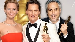 The Oscars 2014 Winners  12 Years A Slave Matthew McConaughey Alfonso Cuaron [upl. by Nevetse827]