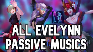 All Evelynn Passive Music Sounds [upl. by Nalhsa]