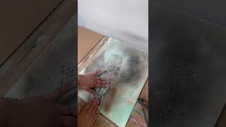 Figurative abstract painting How to create desired textures using different spray colours [upl. by Akeihsal]