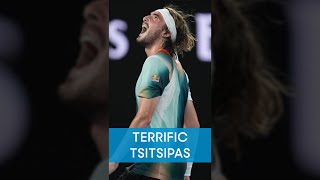 Stefanos Tsitsipas BEAUTIFUL backhand 👀 [upl. by Spencer]