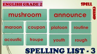 English Grade 2 Spelling List 3 [upl. by Proulx]