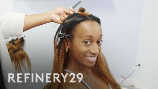 I Tried ITip Hair Extensions For The First Time  Hair Me Out  Refinery29 [upl. by Dlarrej876]