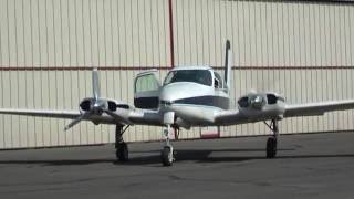 Cessna 310 N635R Start Up and Departure 91016 [upl. by Belmonte]