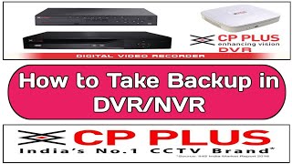 How to take Backup in CP Plus DVRNVR  DVR Backup  CCTV Footage  CP PLUS DVRNVR Backup in Hindi [upl. by Eanram642]