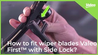 How to fit car wiper blades Valeo First™ with Side Lock  Valeo Service [upl. by Blaze]