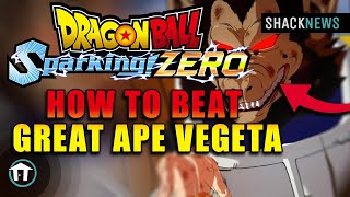 How To Beat Great Ape Vegeta  Dragon Ball Sparking Zero [upl. by Ydnahs49]