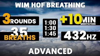 Advanced Wim Hof Guided Breathing  3 Rounds  35 Breaths  15 min Meditation  432hz [upl. by Ecinehs]