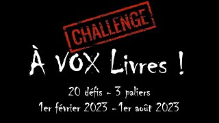 Bonne année 2023  Challenge lecture  À VOX Livres [upl. by Tychonn]