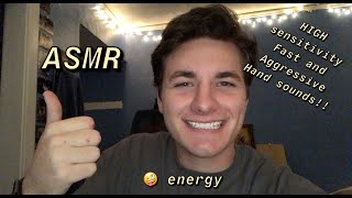 ASMR  Fast and Aggressive Hand sounds and Visuals HIGH Sensitivity and BIG Patty Energy [upl. by Adekan936]