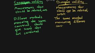 Research Methods  Chapter 03  Convergent and Divergent Validity 45 [upl. by Toby534]