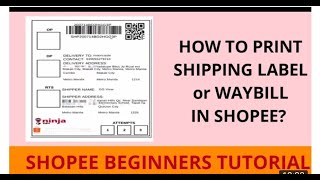 PAANO MAG PRINT NG WAYBILL SA SHOPEE sa MS WORD Shopee Beginners Tutorial [upl. by Akeim]