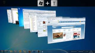 Windows 7  Schneller Fensterwechsel mit Flip3D Alt Tab und Windows T [upl. by Afatsuom]