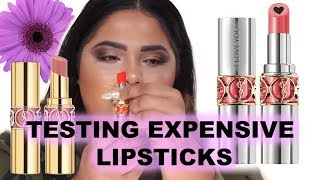 TESTING EXPENSIVE  AF LIPSTICKS [upl. by Bently652]