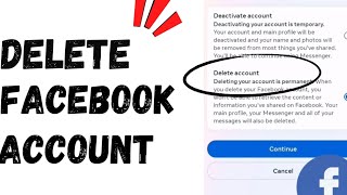 How To Delete Facebook Account  Full Guide [upl. by Yllut]