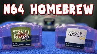 N64 Homebrew Games Lunar Assault 64 amp Wizard of the Board [upl. by Anoo]