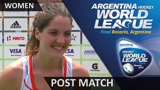 Marloes Keetels Post Match Interview HWL2015 Rosario [upl. by Kenison307]