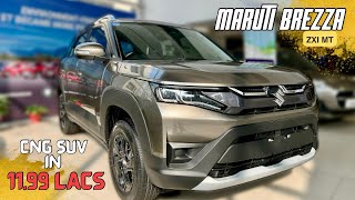 💯👍🏻 2024 Maruti Brezza ZXI CNG MT  Review Road2Explore [upl. by Anaek588]