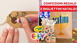 COME FARE BUSTE E BIGLIETTI NATALIZI  Lavoretti per bambini Crayola CIY [upl. by Fregger]