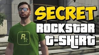 GTA 5 Online  How to Unlock Rockstar Tshirt Secret TShirt [upl. by Tigdirb499]