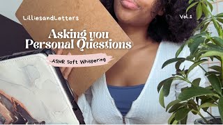 ASMR Asking you PERSONAL  RANDOM Questions Typing and Writing Soft Voice Receptionist Roleplay [upl. by Dudley]