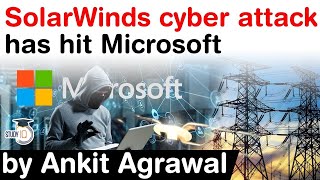 Solarwinds Cyber Attack hits Microsoft  Know all about one of the world’s largest cyberattack UPSC [upl. by Ardnahcal668]