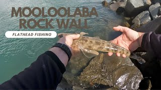 Flathead Fishing Mooloolaba Rockwall [upl. by Akimyt537]