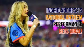 Ingrid Andress Flubs National Anthem Performance at Home Run Derby 2024 [upl. by Kcorb]