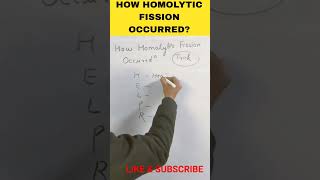 HOW HOMOLYTIC FISSION OCCURRED HOMOLYTIC FISSIONchemistry cbse shorts neet [upl. by Krucik]