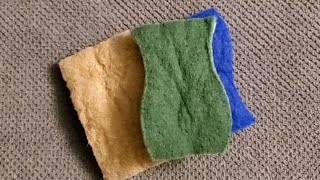 Dried Cellulose Sponge Rips 💚💙🤎 [upl. by Grace]