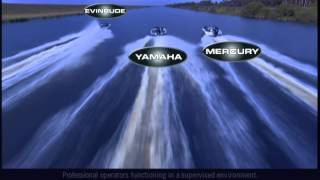 Evinrude versus Yamaha and Mercury Drag Race [upl. by Lledniw322]