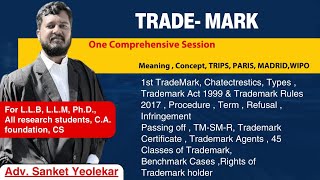 TradeMark  Intellectual property rights Trademark agent exam course Trademark act Passing off [upl. by Vergos124]