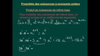 72 Propriétés des puissances à exposants entiers [upl. by Wally]