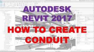 REVIT MEP 2017 HOW TO CREATE CONDUIT [upl. by Jamey]