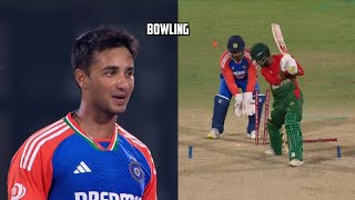 Abhishek Sharma Bowling Today Match  Abhishek Sharma Wicket Vs Ban  Abhishek Sharma Wicket Today [upl. by Lanctot]