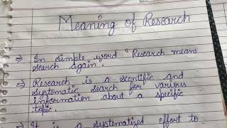 Meaning  naturecharacteristicfeatures of reaseach  Research methodology BcomBBA [upl. by Sheedy456]