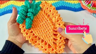 Zanahoria En Relieve Tejida a crochet paso a paso [upl. by Karub]