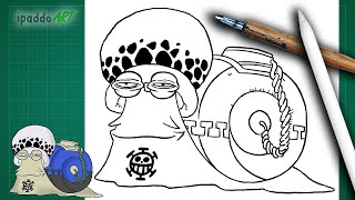 Drawing Den Den Mushi  Snail from One Piece [upl. by Nortal199]