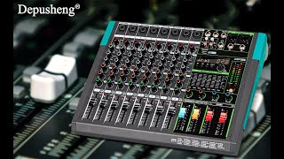 Depusheng sound Mixer Audio Mixing Console 48V 256DSP Professional USB PC Play Record [upl. by Lancaster]