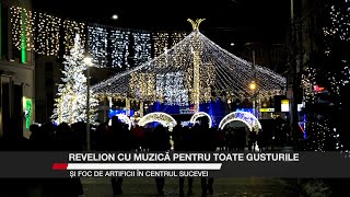 Revelion cu muzică pentru toate gusturile și foc de artificii în centrul Sucevei [upl. by Artim]